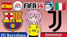 Miyako FIFA 14 | FC Barcelona VS Juventus (Messi VS Ronaldo)