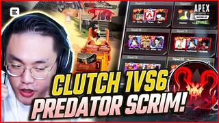 SOLO CLUTCH VS 6 PREDATOR DI SCRIM?? - APEX LEGENDS MOBILE