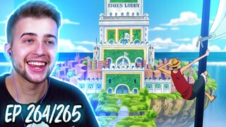 WE MADE IT TO ENIES LOBBY!! One Piece Episode 264 & 265 REACTION + REVIEW!
