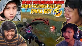 REAKSI YOUTUBER FREE FIRE DI KILL BOT AKIBAT MEREMEHKAN MUSUH 😂