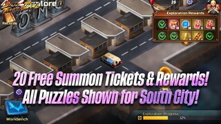 [SF: Duel] - Part 1 Vergil & Nero Explore ! All puzzles for main city & South city! 20 free tickets!