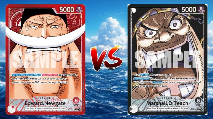 One Piece TCG Edward Newgate VS Blackbeard!!