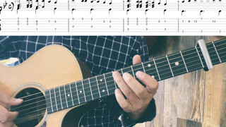 Fingerstyle Guitar: "Detective Conan" theme music simple version, no horizontal press, suitable for 