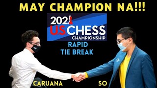 AND THE CHAMPION IS?? US Chess Championship 2021 Fabiano Caruana vs Wesley So Rapid Tie Break