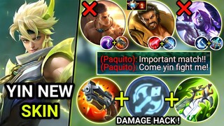 YIN NEW SKIN HAS MORE DAMAGE? 😱 | YIN VS PRO PAQUITO IN SIDELANE | BEST BUILD & EMBLEM 2023 | MLBB