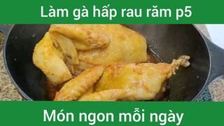 Làm gà hấp rau răm p5