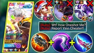 YIN VS TOP GLOBAL RUBY & HANZO | YIN SIDELANE BEST BUILD AND EMBLEM | MOBILE LEGENDS