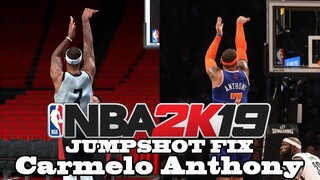 #stayme7o #nba2k19 #shotfix Carmelo Anthony Jumpshot Fix NBA 2k19