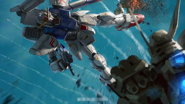 [Thick Coating] (Not) Unpopular Gundam, F-91 fell from the sky, painted in Photoshop.