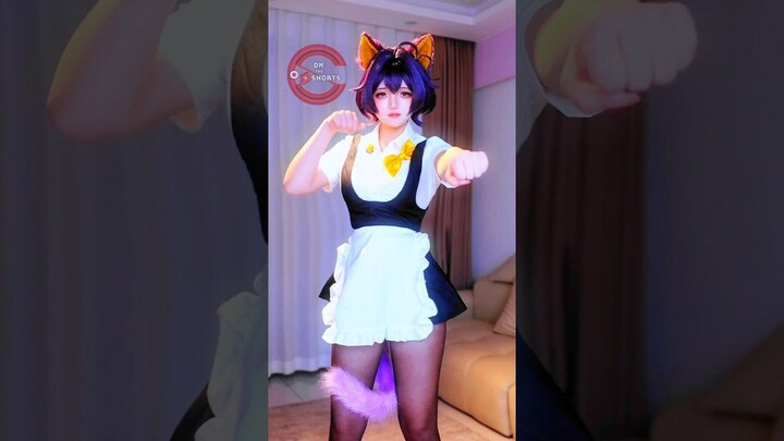 Hiiragi Utena Maid Cat Girl Cute Dance  Mahou Shoujo Ni Akogarete Cosplay #short