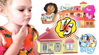 Encanto Playhouse VS Bluey Playhouse Toy Unboxing And Review With Zuza