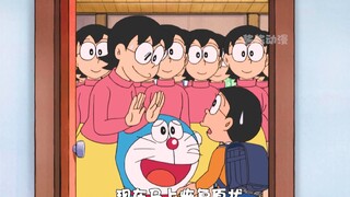 小哆啦复制了5个玉子老妈帮她干家务，雄爸多了5个老婆
