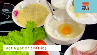 Mukbang sườn cốt lết chiên giòn phần 2 #anngon