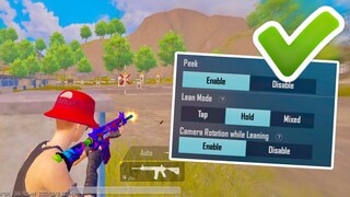 New⚡Super Fast Lean Peak Trick + Settings ✅❌ | PUBG MOBILE / BGMI (Guide / Tutorial) | Tips & Tricks