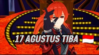 DILUC GENSHIN IKUT MEMERIAHKAN HUT RI KE 80 ‼️ INDONESIA MERDEKA 🇮🇩🔥