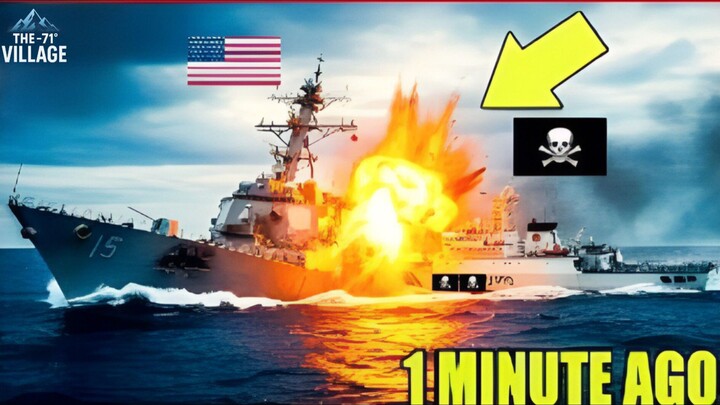 250 Somali Pirates Attack US Navy Tanker at 3:30 AM | Real Life Sea Battle Caught on Camera | US Nav