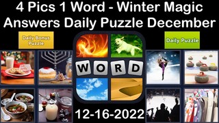 4 Pics 1 Word - Winter Magic - 16 December 2022 - Answer Daily Puzzle + Bonus Puzzle