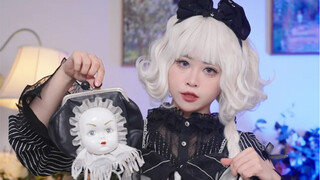 Desain pinggang yang sangat keren untuk kostum Halloween gaya gothic Lolita