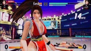 KOF15　チャンピオンvs覇者　世界１位不知火舞　飛び道具にクライマックス超必殺技を合わせる