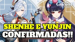 CONFIRMADAS FINALMENTE!!! SHENHE E YUNJIN CHEGANDO NA 2.4 - GENSHIN IMPACT