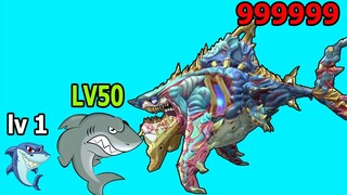 Tiến Hóa Evolving CÁ MẬP BABY SHARK THÀNH CÁ MẬP ZPMBIE Max LVL - Top Game Android Ios Thành EJ