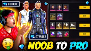 Free Fire Noob Poor Adam To Pro Rich Chrono😱|| 35,000 Diamonds In 8 Minutes - Garena Free Fire