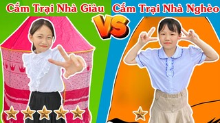 Cắm Trại Nhà Giàu VS Cắm Trại Nhà Nghèo | Đồ Ăn Siêu To Và Đồ Ăn Tí Hon - Kiên Hư Hỏng TV