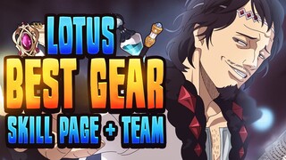 THE BEST! Complete Lotus Build Guide (Gear Sets, Teams, Skill Pages & More!) Black Clover Mobile