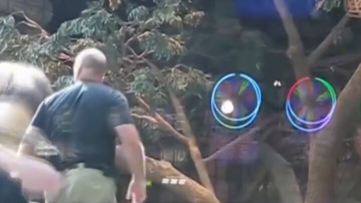 The male lion attacked the keeper, and the female lion came forward to comfort him