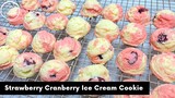 คุ้กกี้ไอสครีมรสสตรอว์เบอร์รี่ แครนเบอรี่ Strawberry Cranberry Ice Cream Cookie | AnnMade