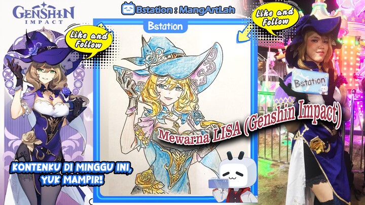 Mewarnai Lisa Dari Genshin impact