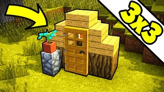 Minecraft 3x3 ULTIMATE Survival House Tutorial (How to Build)