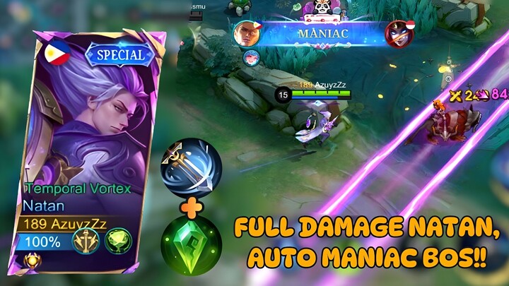 😈FULL DAMAGE NATAN!! COMBO TEMBAKAN MEMATIKAN, MANIAC TIAP MATCH BOS🔥