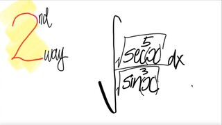 2nd way: trig integral ∫ √sec^5(x)/√sin^3(x) dx