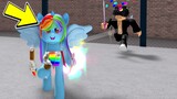 Rainbow Dash DESTROYS TEAMERS in Roblox MM2..