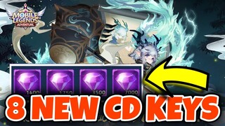 8 NEW Redeem CD KEYS | Mobile Legends Adventure 2022