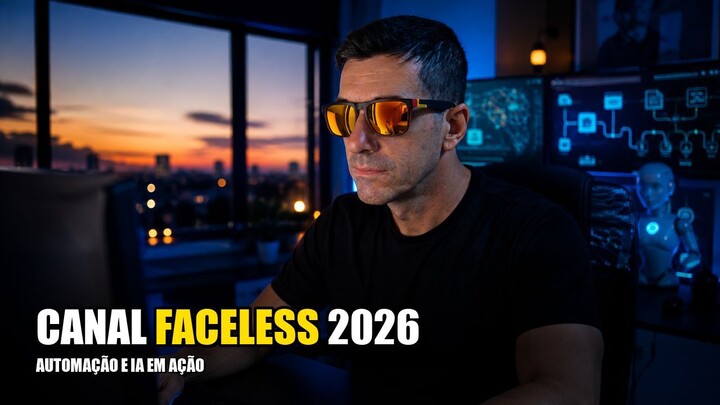 Criar canal faceless com IA e automações