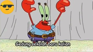 meme spongebob : korupsi biaya pembangunan gedung sekolah