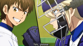 Okumura จับ Sawamura Eijun เป็นครั้งแรก ไดมอนด์ไม่มีเอซ