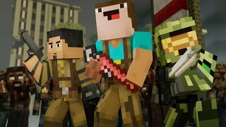 [BPS][Minecraft animation] Zombie natural disaster (positive film + easter egg)