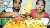 Filipino Breakfast Mukbang 11-Adobo Fried Rice x Prem Luncheon x Biyang Tuyo x Longganisa x Nuggets