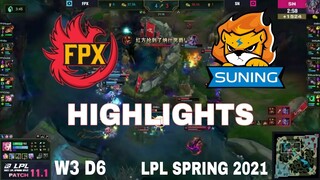 Highlight FPX vs SN All Game LPL Mùa Xuân 2021 | LPL Spring 2021 | FunPlus Phoenix vs Suning