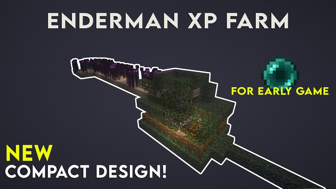 Simple Enderman XP farm 1.17 Minecraft Bedrock/Pocket Edition