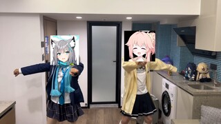 Two California Girls Entering the Machine