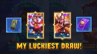 MY LUCKIEST DRAW IN THE CHRISTMAS BOX EVENT USING FREE TICKET! - Mobile Legends Bang Bang