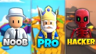 Noob Vs Pro Vs Hacker in Stumble Guys | Stumble Guys: Multiplayer Royal