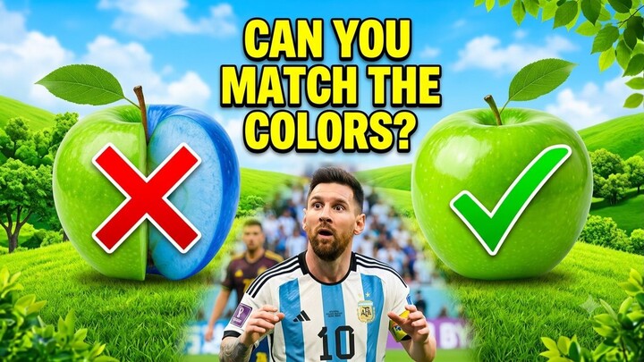 ⚽ 梅西拼图大作战！你能帮他找到正确的颜色吗？🧩 Messi