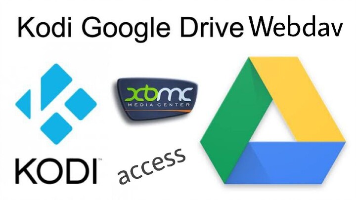 google drive webdav access server via kodi media center