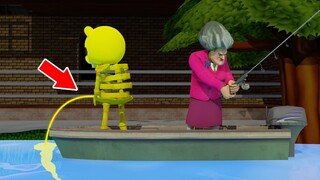 Funny Granny vs Piggy and Miss T Horror Game Compilation | Scary Teacher 3D Animation