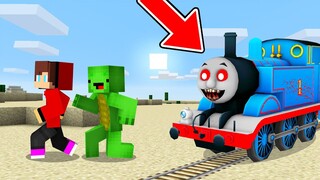 JJ and Mikey vs Thomas the Train in Minecraft! (Maizen Mizen Mazien) jj and mikey